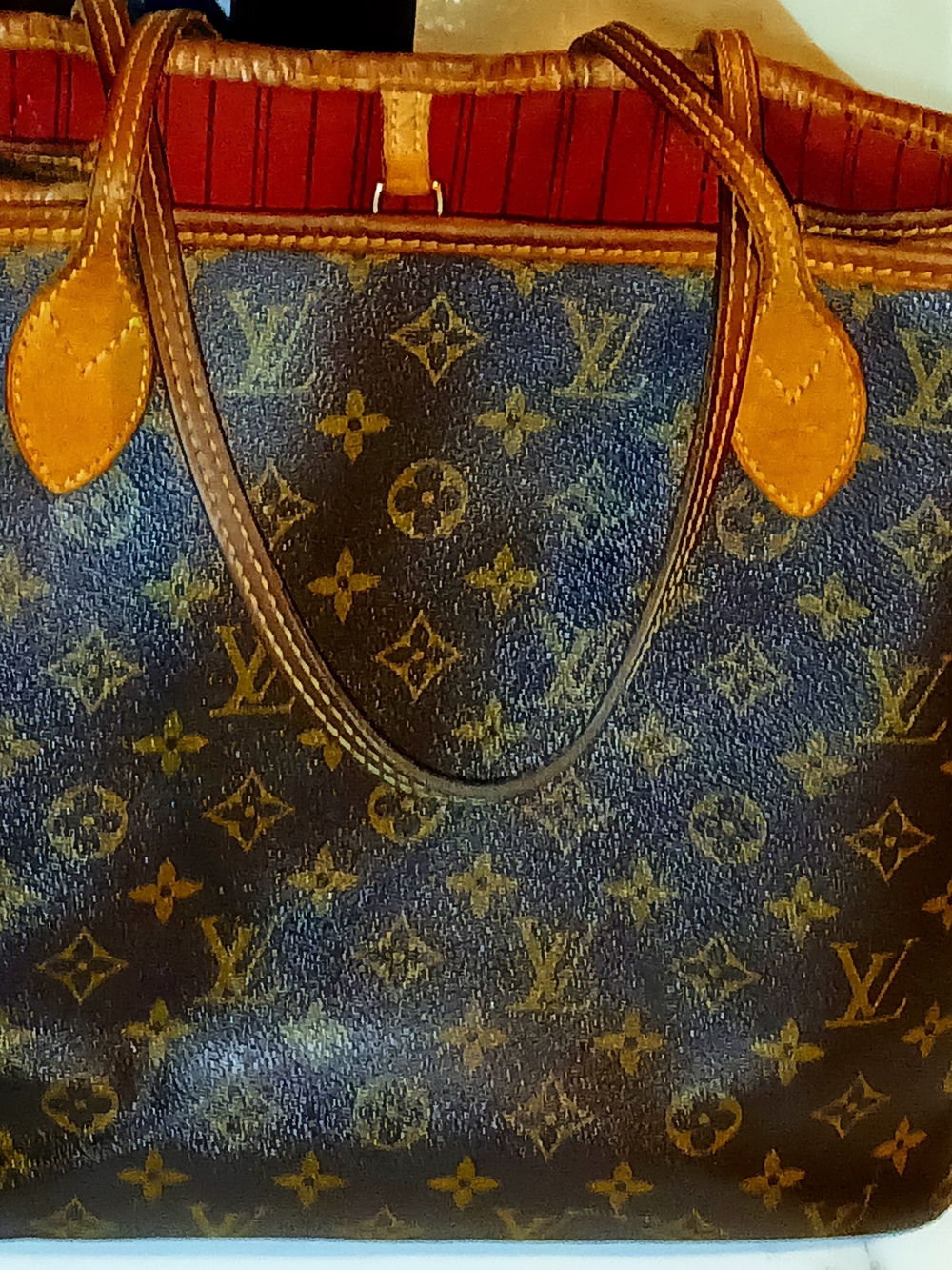 Louis Vuitton Set Neverfull Mm Bag Authentic Monogram Tote Shoulder Bag & Wallet - Picture 6 of 15